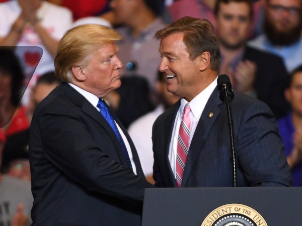 U.S. President Donald Trump speaks during a campaign rally at the Las Vegas Convention Center on September 20, 2018 in Las Vegas, Nevada. Trump is in town to support the re-election campaign for U.S. Sen. Dean Heller (R-NV) as well as Nevada Attorney General and Republican gubernatorial candidate Adam Laxalt and candidate for Nevada's 3rd House District Danny Tarkanian and 4th House District Cresent Hardy.