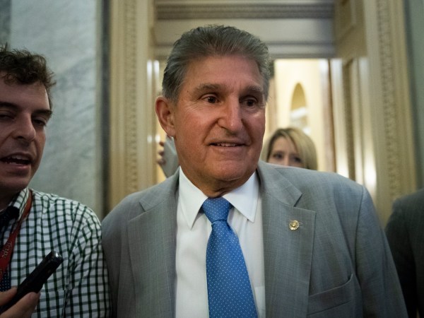 WASHINGTON, DC - OCTOBER 3: Sen. Joe Manchin (D-WV) heads to the Senate floor for a vote, at the U.S. Capitol, October 3, 2018 in Washington, DC. An FBI report on current allegations against Supreme Court nominee Brett Kavanaugh is expected by the end of this week, possibly later today. (Photo by Drew Angerer/Getty Images)