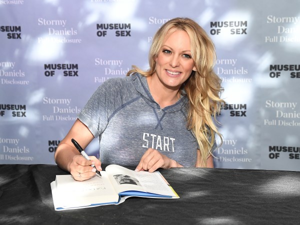 Stormy Daniels Signs Copies Of Her New Book "Full Disclosure" at Museum of Sex on October 8, 2018 in New York City.