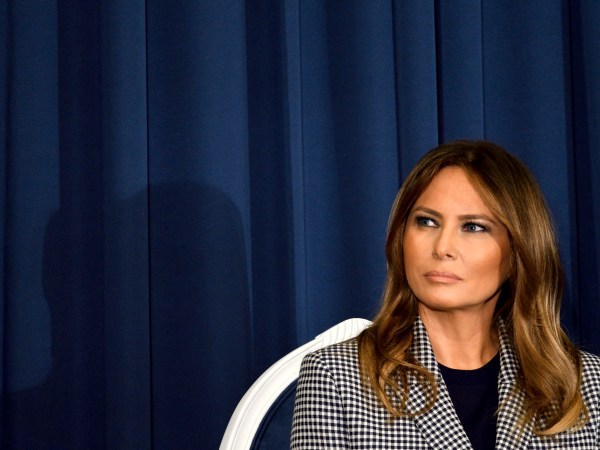 First Lady Melania Trump attends the conference on Neonatal Abstinence Syndrome (NAS) at Thomas Jefferson University Hospital, in Philadelphia, PA, on October 17, 2018. (Photo by Bastiaan Slabbers/NurPhoto)