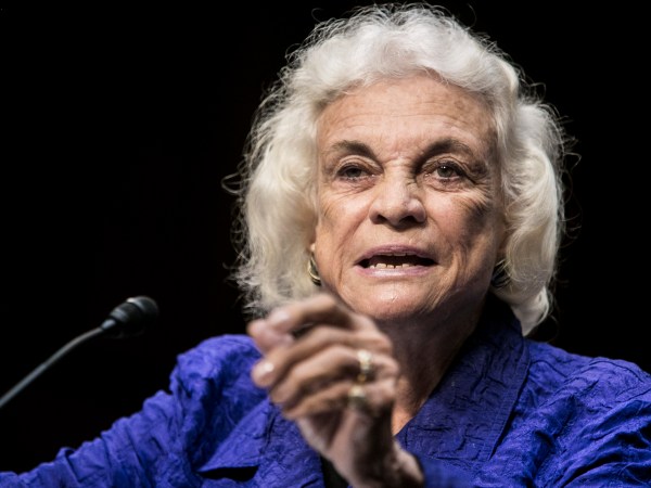 WASHINGTON, DC - JULY 25: Former Supreme Court Justice Sandra Day O'Connor testifies before the Senate Judiciary Committee on July 25, 2012 in Washington, DC. O'Connor spoke to the necessity for civics education in maintaining an independent judiciary. The former associate justice also expressed doubt about the process in some states of electing judges, and about the validity of asking Supreme Court nominees how they would vote in the future.(Photo by T.J. Kirkpatrick/Getty Images)