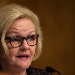 WASHINGTON, D.C. - APRIL 05: Senate Homeland Ranking Member Sen. Claire McCaskill (D-MO) speaks during a Senate Homeland Security Committee hearing on April 5, 2017 on Capitol Hill in Washington, D.C. (Photo by Zach Gibson/Getty Images)