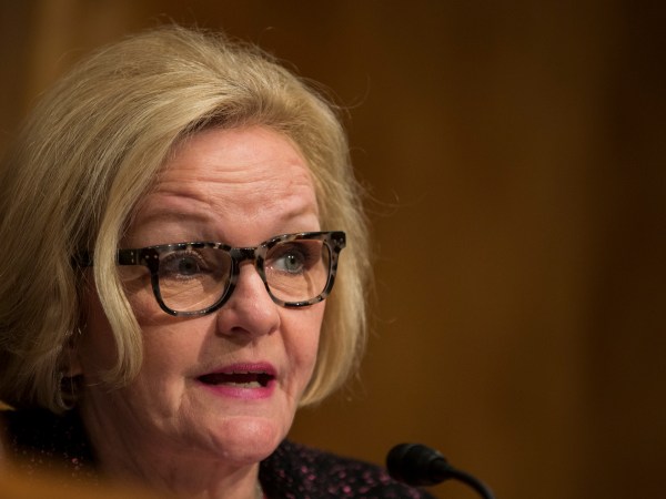 WASHINGTON, D.C. - APRIL 05: Senate Homeland Ranking Member Sen. Claire McCaskill (D-MO) speaks during a Senate Homeland Security Committee hearing on April 5, 2017 on Capitol Hill in Washington, D.C. (Photo by Zach Gibson/Getty Images)
