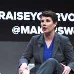 speaks onstage during The 2018 MAKERS Conference at NeueHouse Hollywood on February 6, 2018 in Los Angeles, California.