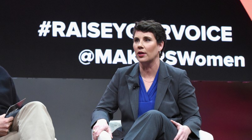 speaks onstage during The 2018 MAKERS Conference at NeueHouse Hollywood on February 6, 2018 in Los Angeles, California.