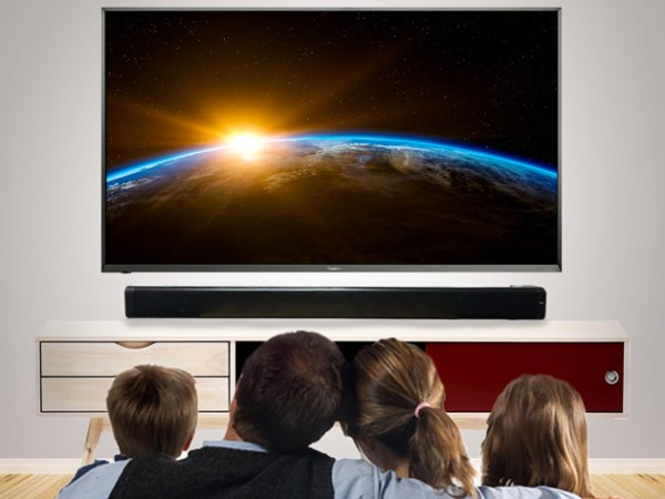 The Bluetooth Home Theater Sound Bar raises the bar for sound quality on flat screen TVs.