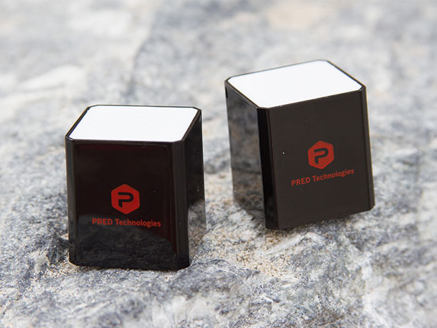 The Cube Stereo Bluetooth Speaker packs powerful audio tech into a one-inch cube.