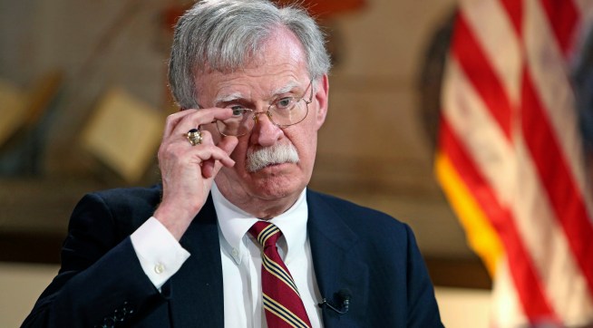 The National Security Advisor of the United States, John Bolton talks to Miami Herald on Latin American policy at the National Historic Landmark Miami Freedom Tower on November 1, 2018.