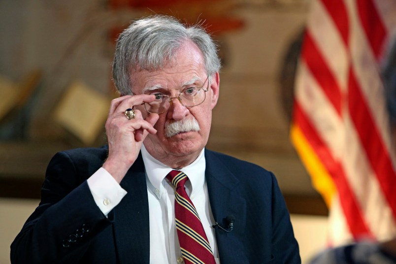 The National Security Advisor of the United States, John Bolton talks to Miami Herald on Latin American policy at the National Historic Landmark Miami Freedom Tower on November 1, 2018.