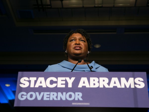 ATLANTA, GA - NOVEMBER 06:  Democratic Gubernatorial candidate Stacey Abrams addresses supporters at an election watch party on November 6, 2018 in Atlanta, Georgia.  Abrams and her opponent, Republican Brian Kemp, are in a tight race that is too close to call.  A runoff for Georgia's governor is likely.  (Photo by Jessica McGowan/Getty Images)