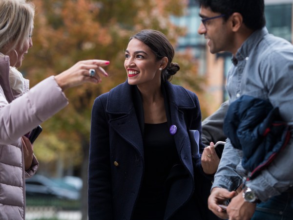UNITED STATES - NOVEMBER 13: Rep.-elect Alexandria Ocasio-Cortez, D-N.Y., arrives for New Member Orientation at the Courtyard Marriott in SE, on November 13, 2018. (Photo By Tom Williams/CQ Roll Call)
