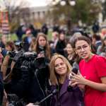 WASHINGTON, DC - On the US Capitol east front plaza 116th Congressional freshman Representatives are interviewed, like Alexandria Ocasio-Cortez (D-NY), after the Member-Elect class photo on the Capitol Hill in Washington, DC on Wednesday November 14, 2018. (Photo by Melina Mara/The Washington Post)