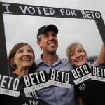 SAN ANTONIO, TEXAS - OCTOBER 31: U.S. Senate candidate Rep. Beto O'Rourke (D-TX) poses for photographs with supporters during a campaign rally at Gilbert Garza Park October 31, 2018 in San Antonio, Texas. With less than a week before Election Day, O'Rourke is driving across the state in his race against incumbent Sen. Ted Cruz (R-TX). (Photo by Chip Somodevilla/Getty Images)