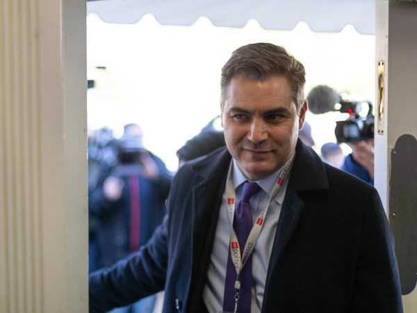 CNN's Jim Acosta's enters the James S. Brady Press Briefing Room of the White House in Washington, D.C., after a judge ordered the Trump Administration to return his press pass. On Friday, November 16, 2018.(Photo by Cheriss May/NurPhoto)