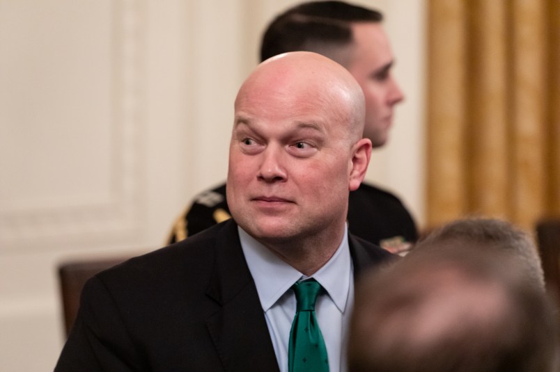 Matthew Whitaker, acting U.S. attorney general, attends the Presidential Medal of Freedom ceremony in the East Room of the White House in Washington, D.C., on Friday, Nov. 16, 2018.(Photo by Cheriss May/NurPhoto)