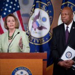 UNITED STATES – MAY 26: House Minority Leader Nancy Pelosi, D-Calif., holds her weekly news conference with Rep. Elijah Cummings, D-Md., on Thursday, May 26, 2011, to discuss gas prices and Medicare. (Photo By Bill Clark/Roll Call)