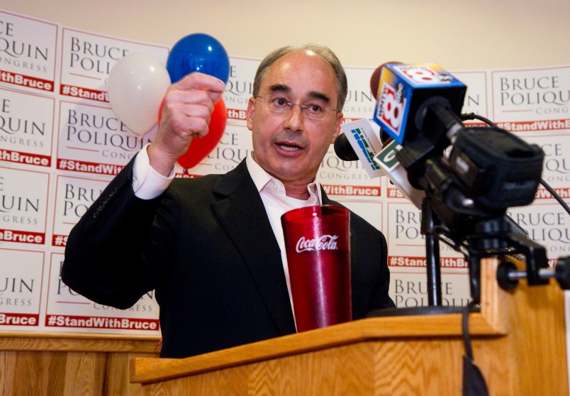 BANGOR, ME - JUNE 10: Bruce Poliquin makes his victory speech at Dysarts Broadway in Bangor on June 10, 2014. (Photo by Carl D. Walsh/Staff Photographer)
