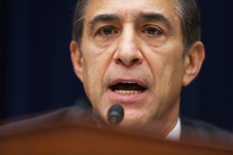 WASHINGTON, DC - DECEMBER 09: House Oversight and Government Reform Committee Chairman Darrell Issa (R-CA) questions Massachusetts Institute of Technology Economics professor Jonathan Gruber about his work on the Affordable Care Act during a hearing in the Rayburn House Office building on Capitol Hill December 9, 2014 in Washington, DC. Gruber, who was a consultant paid by the authors of the Affordable Care Act and the Massachusetts universal health care program, called voters stupid and said that Obamacare would not have passed if lawmakers had really known what was inside the legislation during an academic conference earlier this year.  (Photo by Chip Somodevilla/Getty Images)
