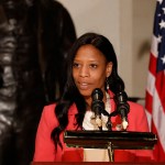 WASHINGTON, DC - FEBRUARY 14: Rep. Mia Love (R-UT) speaks at an event honoring the bicentennial of Frederick Douglass' birth on Capitol Hill on February 14, 2018 in Washington, DC. Douglass, born into slavery, rose to become one of the leading social reformers of his time.(Photo by Aaron P. Bernstein/Getty Images)