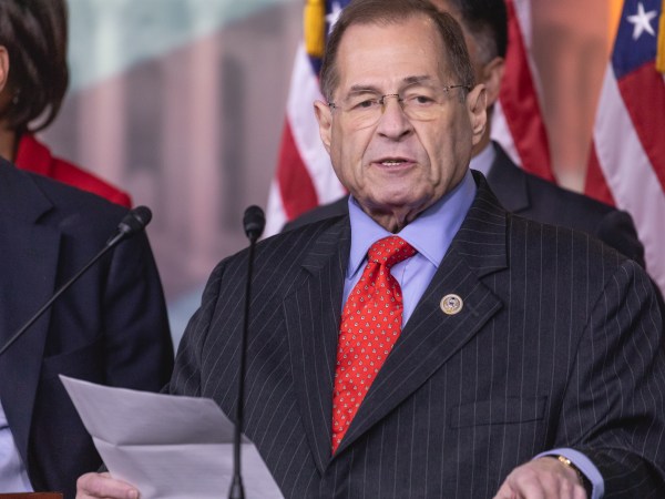 Judiciary Committee Ranking Member Jerrold Nadler of New York speaks, standing with Democratic members of the Judiciary Committee, during a press conference on Capitol Hill to introduce Bill H.R. 5476, the “Special Counsel Independence and Integrity Protection Act”. On Thursday, April 12, 2018 in Washington DC, United States. (Photo by Cheriss May/NurPhoto)