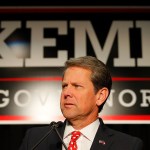 A view of the Election Night event for Republican gubernatorial candidate Brian Kemp at the Classic Center on November 6, 2018 in Athens, Georgia.  Kemp is in a close race with Democrat Stacey Abrams.