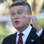 Republican NC-9th District Congressional candidate Mark Harris answers questions at a news conference at the Matthews Town Hall on Wednesday, Nov. 7, 2018, in Matthews, N.C. Harris declared victory over Democrat Dan McCready early Wednesday morning and McCready later conceded. (David T. Foster III/Charlotte Observer/TNS)