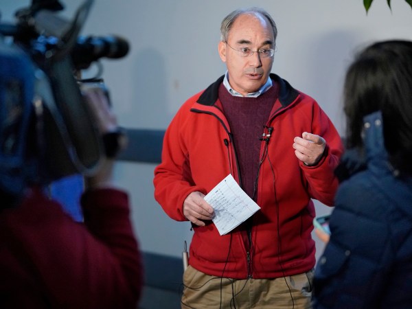 PORTLAND, ME - NOVEMBER 27: Rep. Bruce Poliquin talks to the media during a press conference at the Portland International Jetport on Tuesday, November 27, 2018. Poliquin described the ranked-choice voting process as chaotic and said that his request for a recount in the second district race is necessary to ensure the integrity of the election. (Staff photo by Gregory Rec/Staff Photographer)