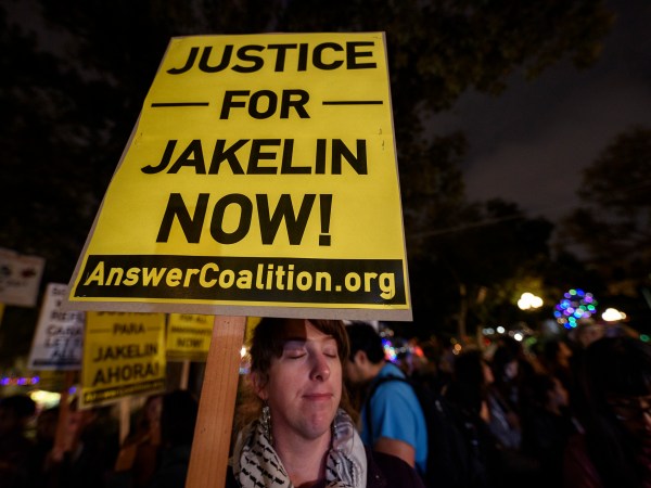 People attend a vigil in memory of Jakelin Caal a 7-year-old Guatemalan girl who died while in U.S. Border Patrol custody. Los Angeles, California on December 17, 2018. Jakelin Caal and her dad were part of a group of migrants who crossed illegally from Mexico into the United States and turned themselves in to Border Patrol. Shortly after being taken into custody, Caal began having seizures and went into cardiac arrest and later died.  (Photo by Ronen Tivony/NurPhoto)