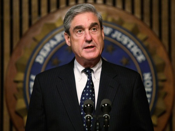 WASHINGTON - JUNE 25:  FBI Director Robert Mueller speaks during a news conference at the FBI headquarters June 25, 2008 in Washington, DC. The news conference was to mark the 5th anniversary of Innocence Lost initiative.  (Photo by Alex Wong/Getty Images)