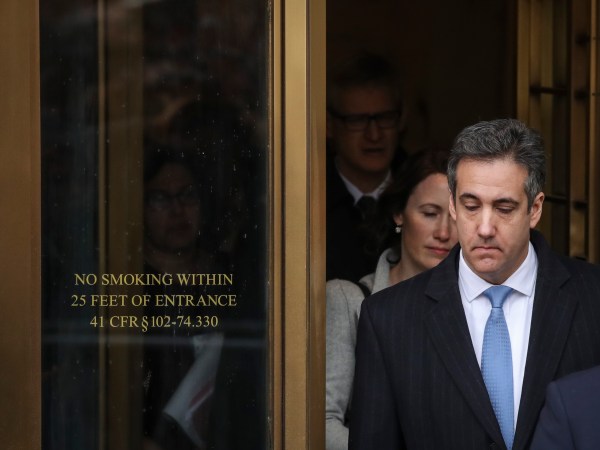 NEW YORK, NY - DECEMBER 12: Michael Cohen, President Donald Trump's former personal attorney and fixer,  exits federal court after his sentencing hearing, December 12, 2018 in New York City. Cohen was sentenced to 3 years in prison after pleading guilty in August to several charges, including multiple counts of tax evasion, a campaign finance violation and lying to Congress. (Photo by Drew Angerer/Getty Images)