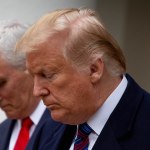 President Donald Trump and Vice President Mike Pence enter the Rose Garden at the White House to address the media after meeting with Democratic leadership to discuss the ongoing partial government shutdown, January 4, 2019. (Photo by Michael Candelori/NurPhoto)