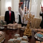 January 14, 2019 - Washington, DC, United States President Donald J. Trump presents fast food to be served to the Clemson Tigers to celebrate their Championship at the White House. (Chris Kleponis / Polaris)