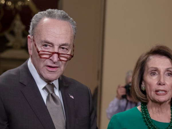 WASHINGTON, DC - DECEMBER 20: Senate Minority Leader Chuck Schumer (D-N.Y) and House Minority Leader Nancy Pelosi (D-CA) hold a press conference on Capitol Hill on December 20, 2018 in Washington, DC. (Photo by Tasos Katopodis/Getty Images)