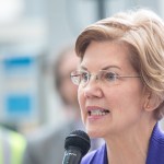 BOSTON, MA - JANUARY 21:  Sen. Elizabeth Warren (D-MA), speaks during a rally for airport workers affected by the government shutdown at Boston Logan International Airport on January 21, 2019 in Boston, Massachusetts.  As the partial government shutdown enters its fifth week, the stalemate between President Donald Trump and congressional Democrats continues as they cannot come to a bipartisan solution on border security.  (Photo by Scott Eisen/Getty Images)