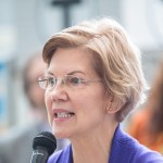 BOSTON, MA - JANUARY 21:  Sen. Elizabeth Warren (D-MA), speaks during a rally for airport workers affected by the government shutdown at Boston Logan International Airport on January 21, 2019 in Boston, Massachusetts.  As the partial government shutdown enters its fifth week, the stalemate between President Donald Trump and congressional Democrats continues as they cannot come to a bipartisan solution on border security.  (Photo by Scott Eisen/Getty Images)