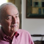 WASHINGTON, DC - APRIL 25:Former U.S. Senator Harris Wofford, 90, is getting married next Saturday to Matthew Charlton, age 40. He is photographed in his condominium in Washington, D.C. on April 25, 2016. Former U.S. Senator Harris Wofford, 90, served as President of Bryn Mawr College and President JFK's special assistant on civil rights. He is getting married next Saturday to Matthew Charlton, age 40. In Sunday's New York Times Week in Review, Wofford wrote of being in love twice in his life, to his late wife Clare of half century, and to Charlton, his companion of 15 years.(Photo by Marvin Joseph/The Washington Post)