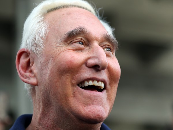 Roger Stone, after his release, outside the Federal Courthouse in Fort Lauderdale on Friday, Jan. 25, 2019. (Amy Beth Bennett/South Florida Sun Sentinel/TNS)