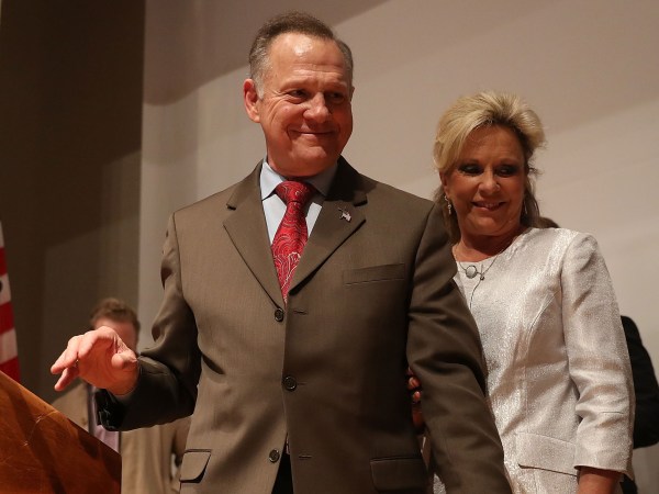 Republican Senatorial candidate Roy Moore concedes defeat against his Democratic opponent Doug Jones at his election night party in the RSA Activity Center on December 12, 2017 in Montgomery, Alabama. Mr. Moore lost the special election to replace Attorney General Jeff Sessions in the U.S. Senate.