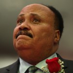 Bernice King the daughter of Martin Luther King, Jr., speaks during the IÊAM 2018Ê"MountaintopÊSpeech" Commemoration at the Mason TempleÊChurch of God in Christ the same place her father delivered his "Mountaintop" speech, on the eve of his assassination April 3, 2018 in Memphis, Tennessee. The city is commemorating the 50th anniversary of King's assassination on April 4, 1968.