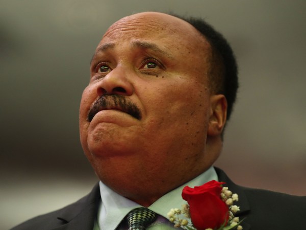 Bernice King the daughter of Martin Luther King, Jr., speaks during the IÊAM 2018Ê"MountaintopÊSpeech" Commemoration at the Mason TempleÊChurch of God in Christ the same place her father delivered his "Mountaintop" speech, on the eve of his assassination April 3, 2018 in Memphis, Tennessee. The city is commemorating the 50th anniversary of King's assassination on April 4, 1968.