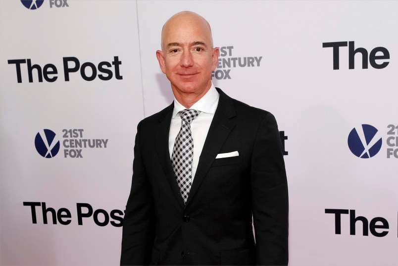 Amazon CEO Jeff Bezos attends the premiere of "The Post" at The Newseum on Thursday, Dec. 14, 2017, in Washington. (Photo by Brent N. Clarke/Invision/AP)