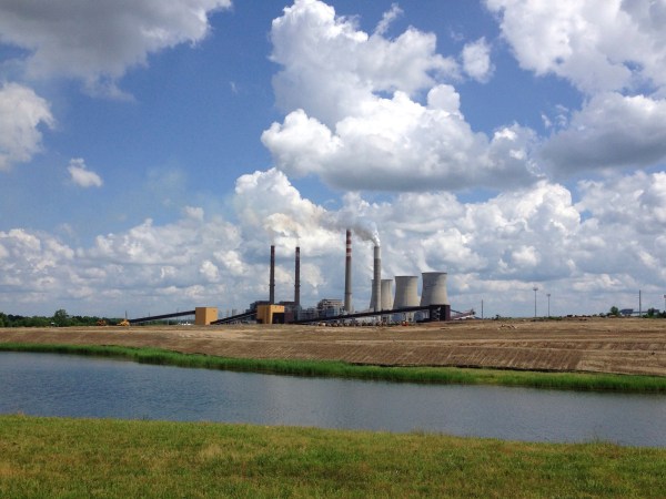 A panoramica view of the Paradise Fossil Plant in Drakesboro Ky., on Tuesday, June 3, 2014, shows in the foreground across lake the clearing for the new natural gas burning plant.  The new $1 billion facility will replace two coal burning units at the plant beginning in 2017.