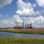 A panoramica view of the Paradise Fossil Plant in Drakesboro Ky., on Tuesday, June 3, 2014, shows in the foreground across lake the clearing for the new natural gas burning plant.  The new $1 billion facility will replace two coal burning units at the plant beginning in 2017.