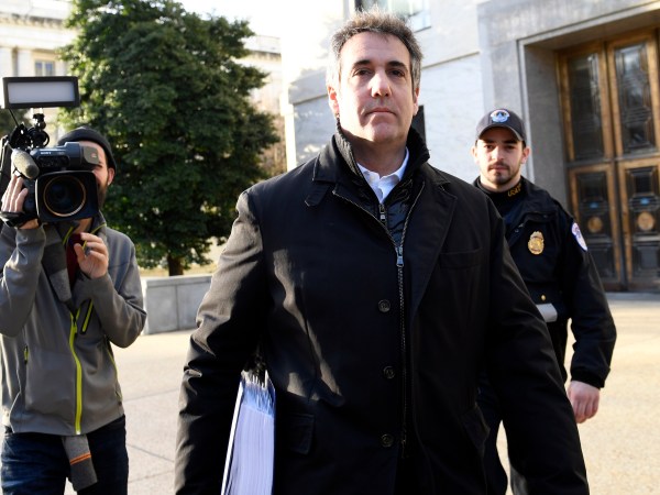 Michael Cohen, President Donald Trump's former personal attorney, leaves Capitol Hill in Washington, Thursday, Feb. 21, 2019. (AP Photo/Susan Walsh)