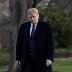 U.S. President Donald Trump walks on the South Lawn of the White House after arriving on Marine One in Washington, D.C., U.S., February 8, 2019. Trump traveled to Walter Reed National Military Medical Center to receive his annual physical exam. Photo by Olivier Douliery/ Abaca Press