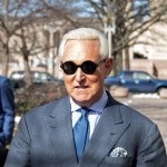 WASHINGTON, DC - FEBRUARY 21: Roger Stone arrives to appear in court on Thursday at the E. Barrett Prettyman U.S. Courthouse on February 21, 2019 in Washington, DC. Stone is back in court after a social media post he made that may have violated the terms of his release.(Photo by Alex Wroblewski/Getty Images)