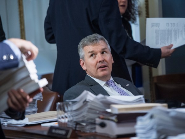 UNITED STATES - MAY 21: Rep. Rob Woodall, R-Ga., prepares for a House Rules Committee hearing in the Capitol on May 21, 2018. (Photo By Tom Williams/CQ Roll Call)