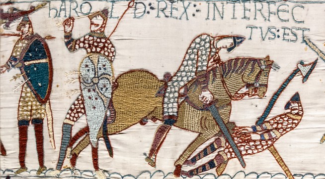 Tapisserie de Bayeux - Scène 57 : La mort d'Harold