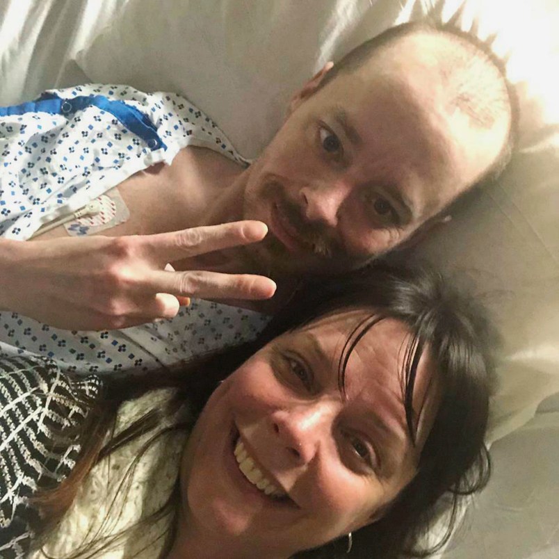 In this undated selfie provided by Bridgette Hoskie, her brother Jay Barrett and herself pose for the photo. Barrett, a terminally ill Connecticut man who's a big supporter of President Donald Trump, is getting a bucket list wish fulfilled, with help from his Democratic sister. (Bridgette Hoskie via AP)