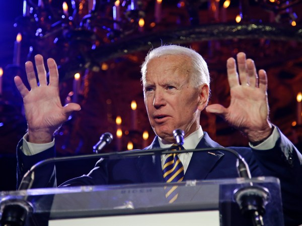 Former Vice President Joe Biden speaks at the Biden Courage Awards Tuesday, March 26, 2019, in New York. (AP Photo/Frank Franklin II)